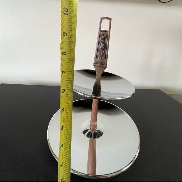 MCM Vintage 2-tiered Tidbit Serving Tray - Picture 6 of 8